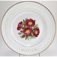Фарфоровая тарелка серия Коллекция Двенадцать Роз Крымская Роза Bing & Grondahl Дания