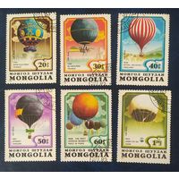 Монголия 1982 Воздухоплавание 6 из 7 наклейки.