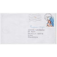 Конверт, прошедший почту из Италии в Беларусь