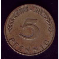 5 пфеннигов 1950 год D ФРГ