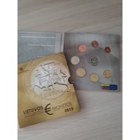 Литва 2015 официальный набор монет евро (8 монет, от 1 цента до 2 евро)