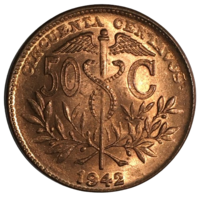 Боливия 50 сентаво, 1942 [UNC]