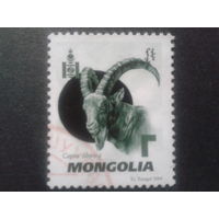 Монголия 2004 стандарт, козел Михель-2,5 евро гаш.