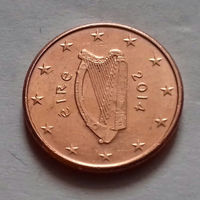 1 евроцент, Ирландия 2014 г., AU