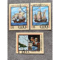 Куба 1982. Парусники. Марки из серии