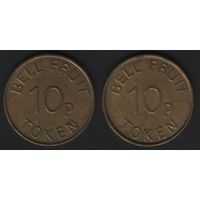 Bell Fruit Token 10p -- Bell Fruit Token 10p (желтый) (27,8мм_гр) (f2