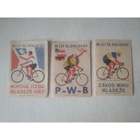 Спичечные этикетки ЧССР. Велосипеды. 1963 год