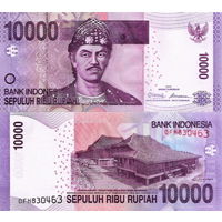 Индонезия 10000 рупий образца 2013 года UNC p150е