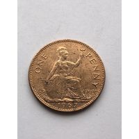 1 пенни 1967 г., Великобритания