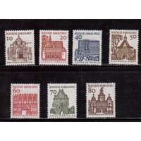 Германия(ФРГ)-1964,(Мих.454-461), **, Стандарт,  Архитектура,Достопримечательности, 7 марок