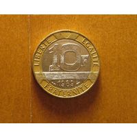 Франция - 10 франков - 1989