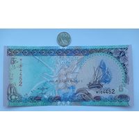 Werty71 МАЛЬДИВЫ 5 руфий  2011 UNC банкнота Мальдивские острова Корабль
