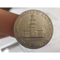 Монета США 200 лет независимости 1/2 доллара