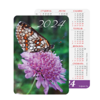 Карманный календарик. Бабочка. 2024 год