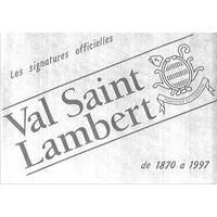 Подписи и клейма стекольной фабрики Val Saint Lambert, Бельгия с 1870 по 1997