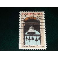 США 1969 год. 200-летие штата Калифорния. Колокольня