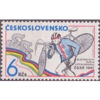 Чехословакия 1987 г Велокросс велосипед спорт **(АПР