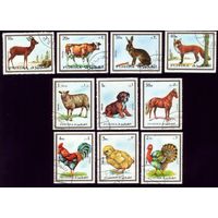 10 марок 1972 год Фуджейра Фауна 1295-1304