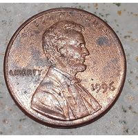 США 1 цент, 1996 Lincoln Cent Без отметки монетного двора (4-12-29)