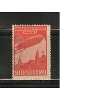 СССР-1931, (Заг.273А),  гаш.(с клеем)  , греб. 12 - 12 1/2 , Дирижаблестроение,