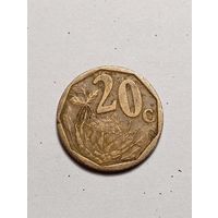 ЮАР 20 центов 2001 года .