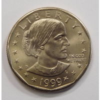 США 1 доллар 1999 Сьюзен Энтони двор D UNC из ролла