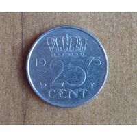 Нидерланды - 25 центов - 1975