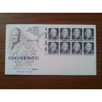США 1970 КПД президент Эйзенхауэр, марки из буклета