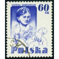 Людвика Вавжинская Польша 1956 год 1 марка
