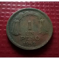 Чили 1 песо 1942 г. #30821