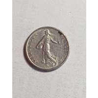 Франция 1 2 франка 1969 года .