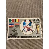 КНДР 1986. Чемпионат мира по футболу Мехико-86. Марка из серии