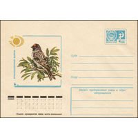 Художественный маркированный конверт СССР N 11766 (21.12.1976) Красношапочный вьюрок