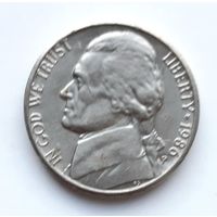 США 5 центов 1986 г. Р