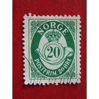 Норвегия 1921 г. Почтовый рожок .