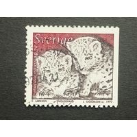 Швеция 1997. Животные Северной Европы. Снежные леопарды