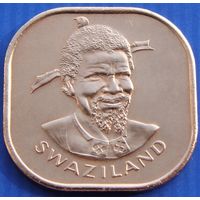 Эсватини (Свазиленд) 2 цента 1975 год КМ#22 "Правитель Король - Собхуза II" Тираж: 1.500.000