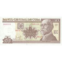 Куба 10 песо образца 207 года UNC p117