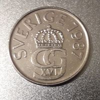 Швеция 5 крон, 1987 год, медь-никель