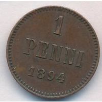 1 пенни 1894 год _состояние VF+