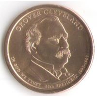 1 доллар США 2012 год 24-й Президент Гровер Кливленд (2-й срок) _состояние UNC