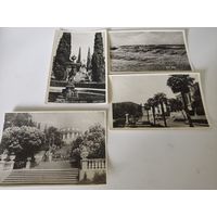 4 чистые открытки с видами курорта Сочи 1952-1954гг.