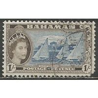 Багамы. Королева Елизавета II. Парусная регата. 1954г. Mi#173.