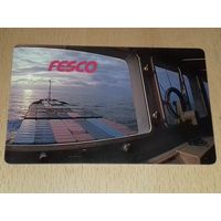Календарик пластиковый 1986  Внешторг. Флот. Корабли. Fesco. Дальневосточное морское пароходство. Пластик