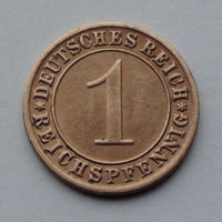 Германия - Веймарская республика 1 рейхспфенниг. 1931. E