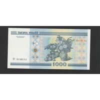 Беларусь 1000 рублей серия НГ 2000 UNC