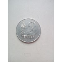 2 цента 1991 Литва алюминий