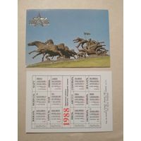 Карманный календарик. Херсонская область.1988 год