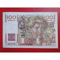 Франция 100 франков 1952 год АU.