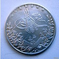 Османская Империя(Египет). 5 куруш 1876 г. Серебро.
